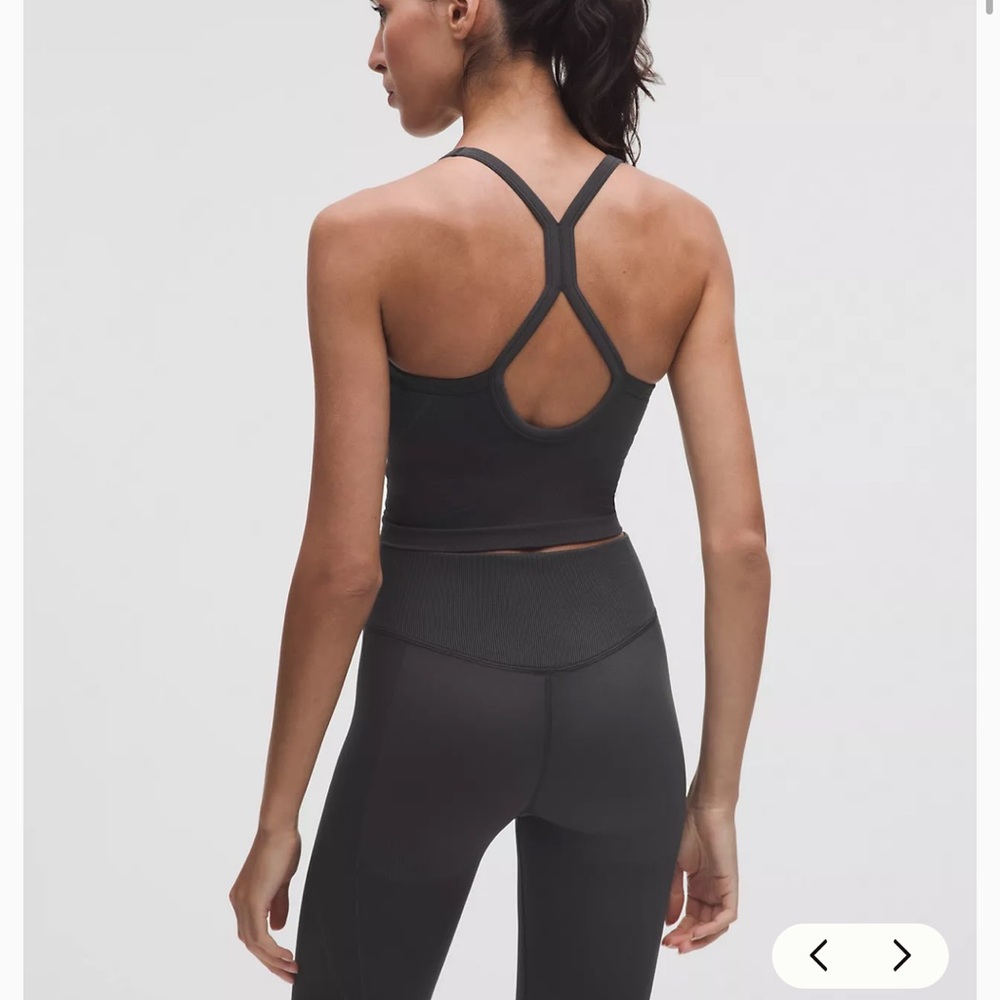Lululemon Get Low Cross-Back Training B/C Cup NWT size XS Black/Graphite Grey